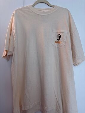 Instinct Surf Co. Pocket Graphic Tee Cream Oversized Surf Shirt XXL